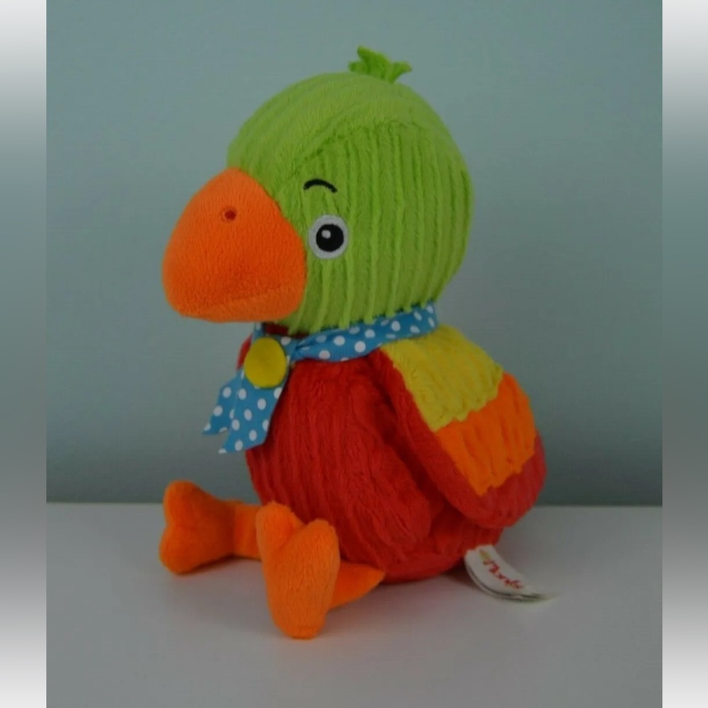 Monkeez & Friends Parrot Bird Plush Stuffed Animal Toy Red Green Blue Orange